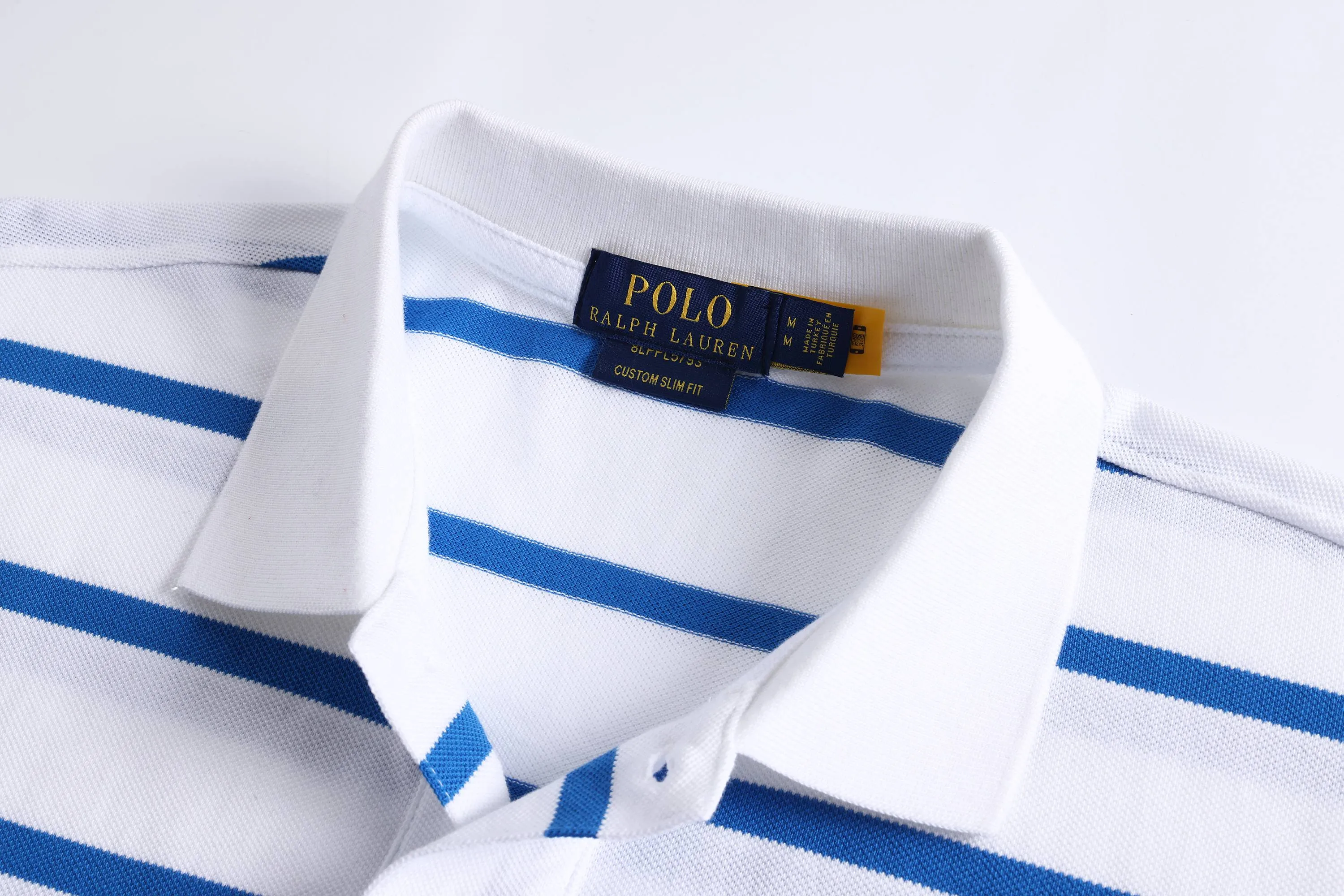 P190 Item No.: 8502 Paul polo small label pinstripe short-sleeved polo shirt (pure cotton) Size: S-XXL